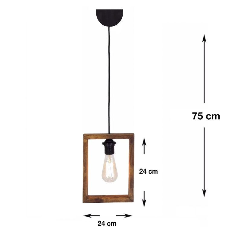 Ahşap Tavan Lambası Avize 1010-3