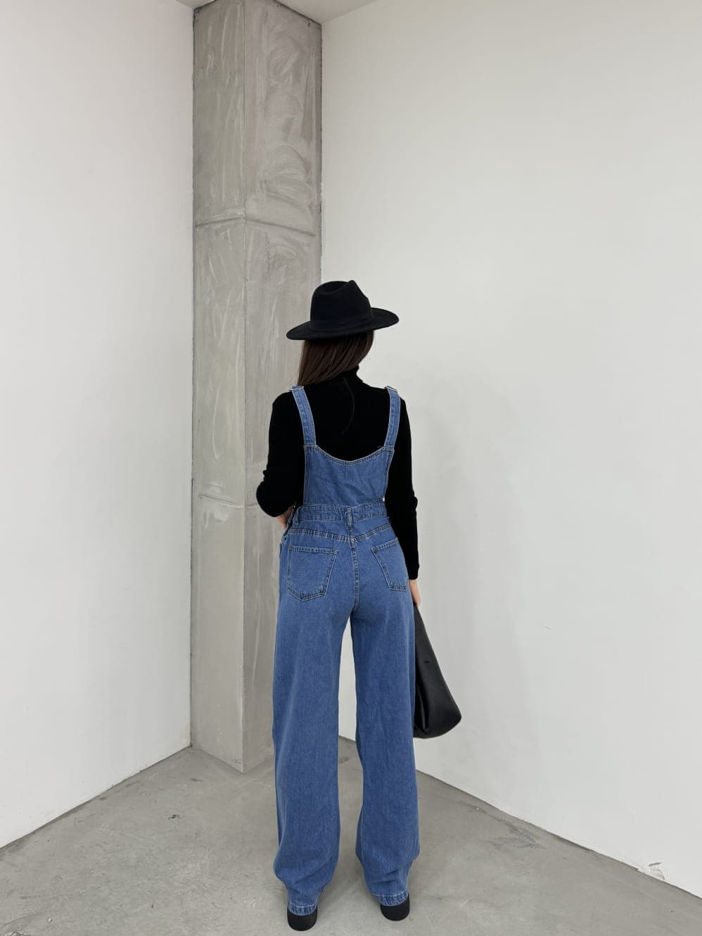 Vovikon KN Bahçıvan Mavi Ön Cepli Askılı Bol Paça Kadın Denim Tulum Vovikon KN Bahçıvan Mavi Ön Cepli Askılı Bol Paça Kadın Denim Tulum - Görsel 4