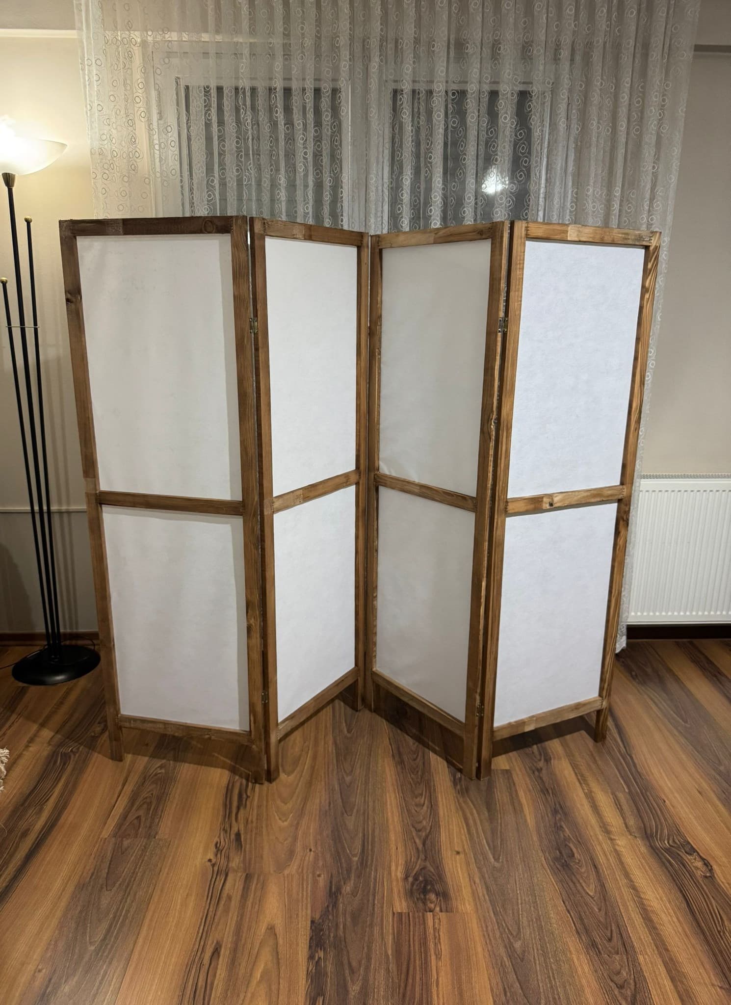 Ahşap Kumaş Katlanır 4 Kanat Paravan Oda Bölme Seperatör 200x160 Ahşap Kumaş Katlanır 4 Kanat Paravan Oda Bölme Seperatör 200x160