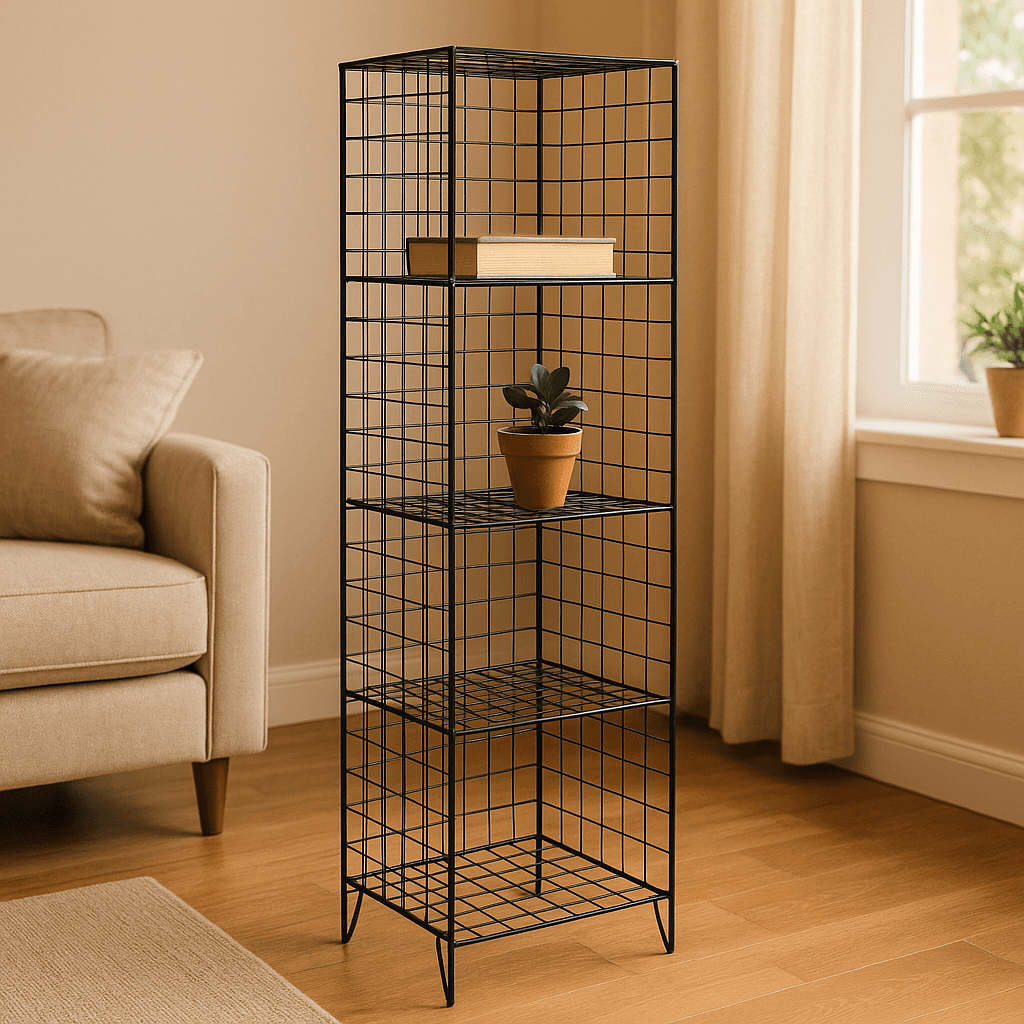 Tel Kitaplık Raf Dolap Dekoratif Kitaplık 5045