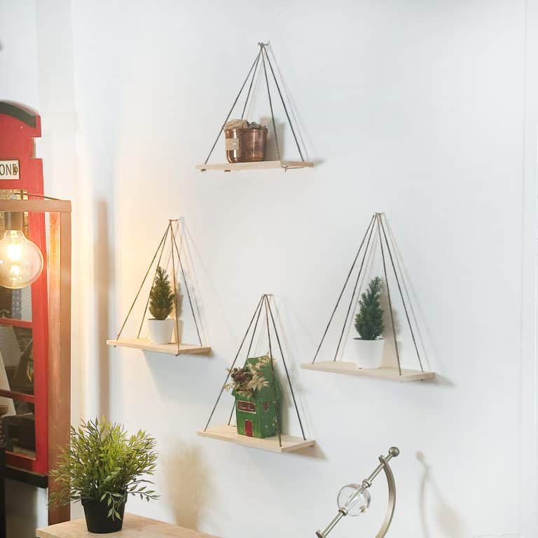 Ahşap 4 Adet Duvar Rafı 5041