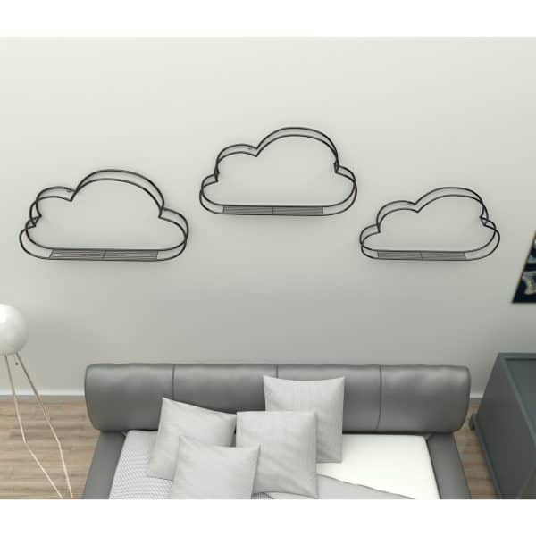 Tel Kitaplık Bulut Şekilli Duvar Rafı 5180