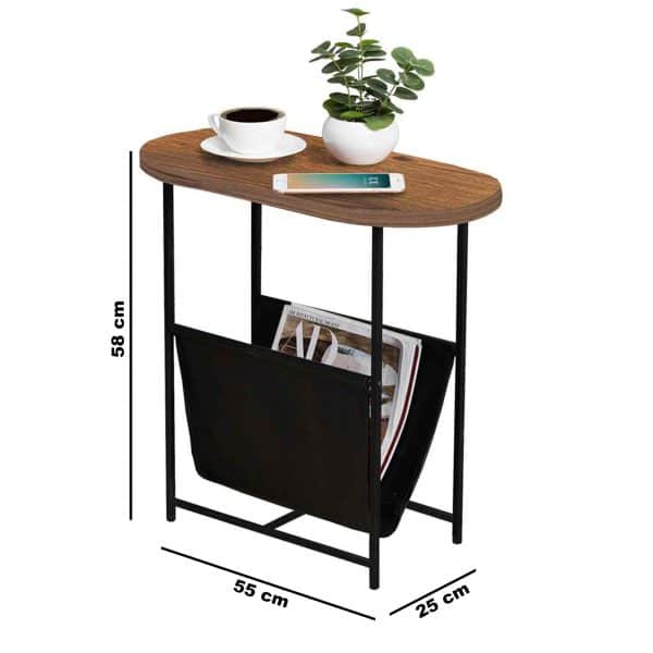 Çantalı Dekoratif Koltuk Sehpası Yan Sehpa 5168